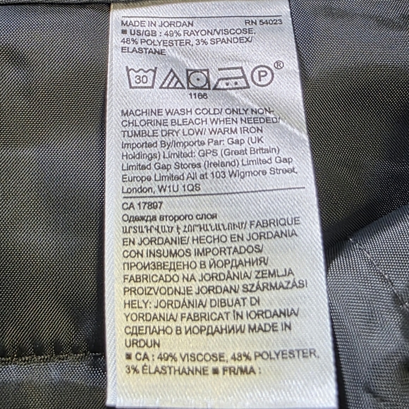 Banana Republic Mid-Rise Straight Ankle Length Gray Plaid Avery Pants- Size 6 - Picture 8 of 10